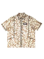 Brown Leaf Unisex Shirt with manual rope high- lights