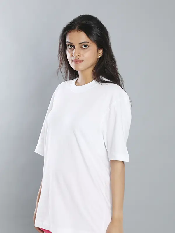 White plain oversized T-shirt