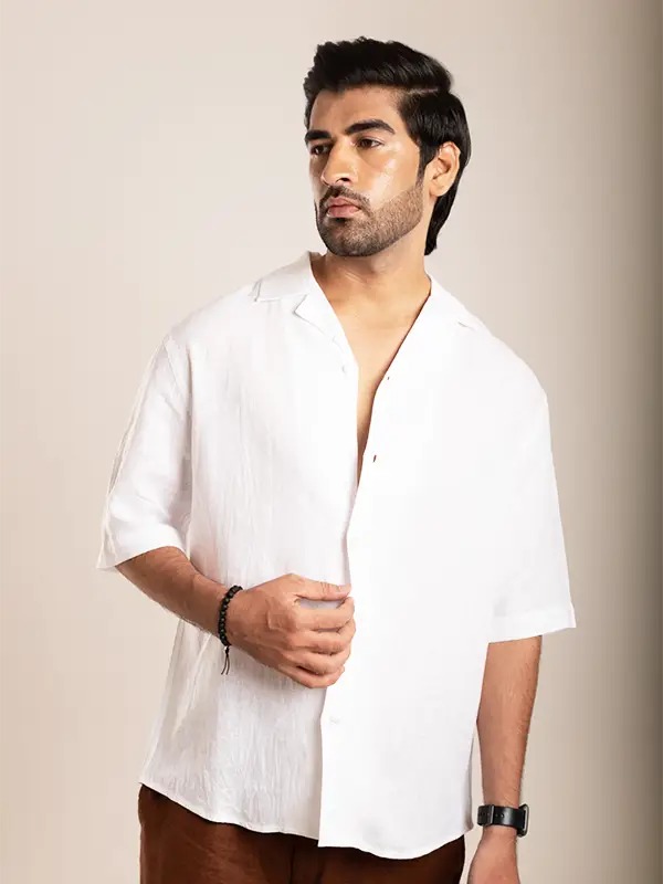 Regular Fit Linen-Blend Shirt: Casual elegance in breathable comfort