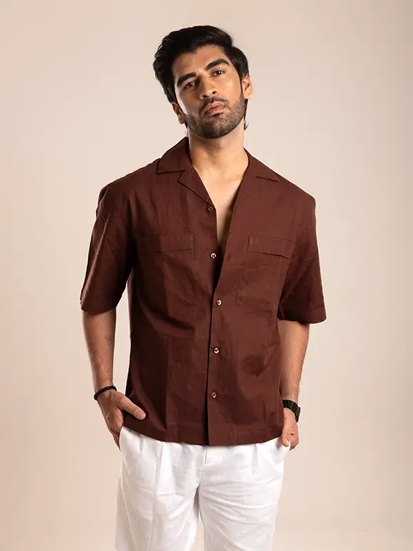 Cotton Linen Regular Fit Shirt: Casual comfort with a touch of style.