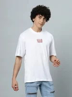 White men's oversized cotton T-shirt