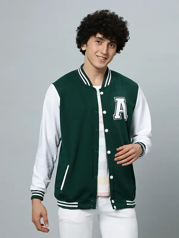 Green Varsity Jacket.