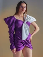 Blair Purple and White Dress for women