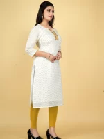 Milaya Elegant White Kurtis For Women