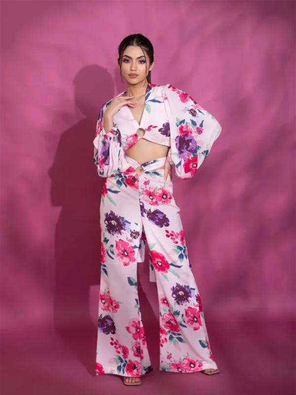 Prints & Roses Co-ord in pink floral print