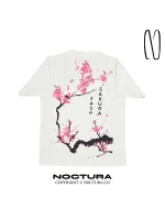 Sakura White Printed T-shirt