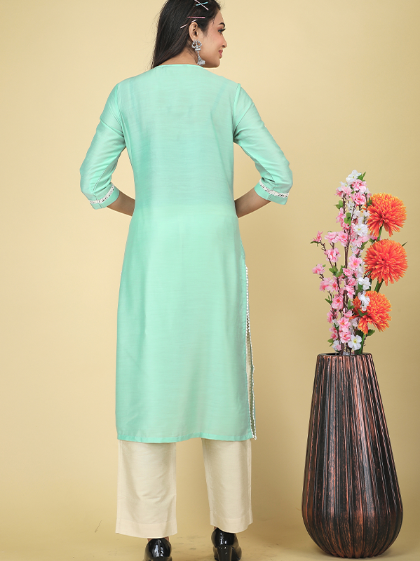 Swati Sea Green Kurtis For Women