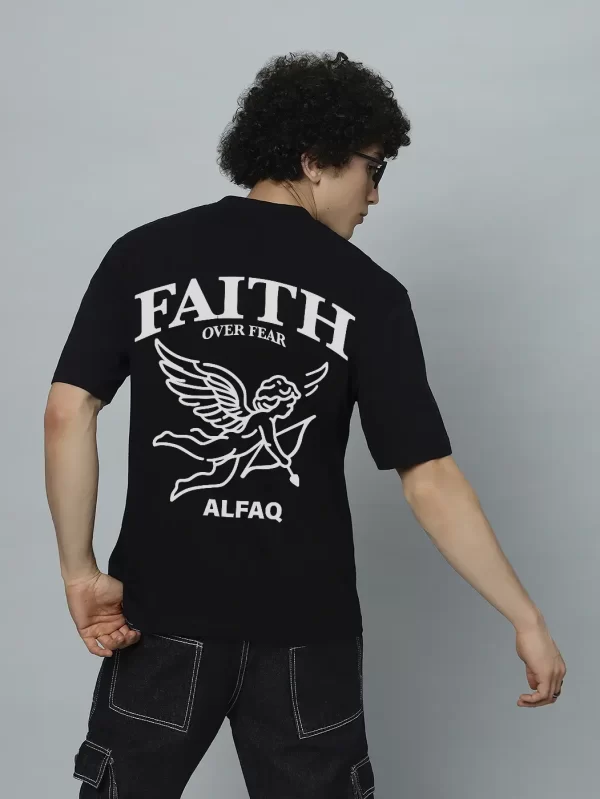 Faith Print Black Men's T-shirt