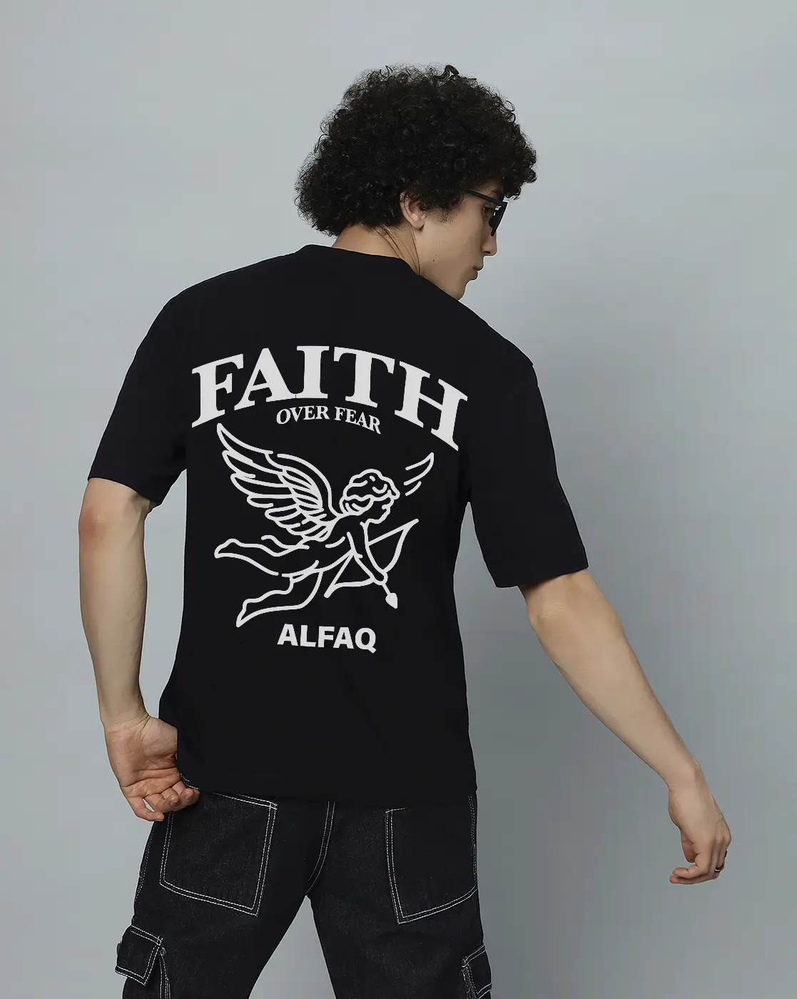 Faith Print Black Men's T-shirt