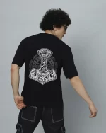 Men's Black Printed T-shirts