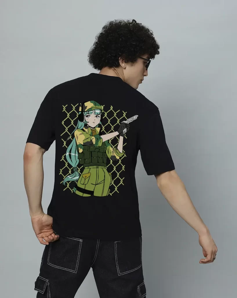 Printed anime T-shirt