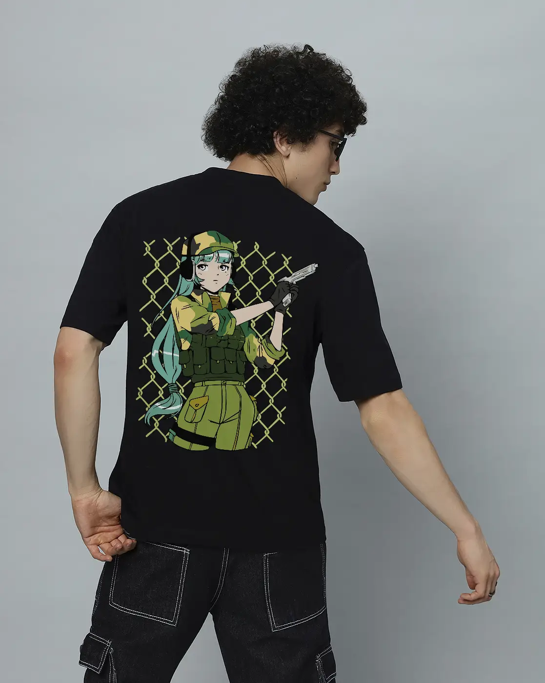 Printed anime T-shirt