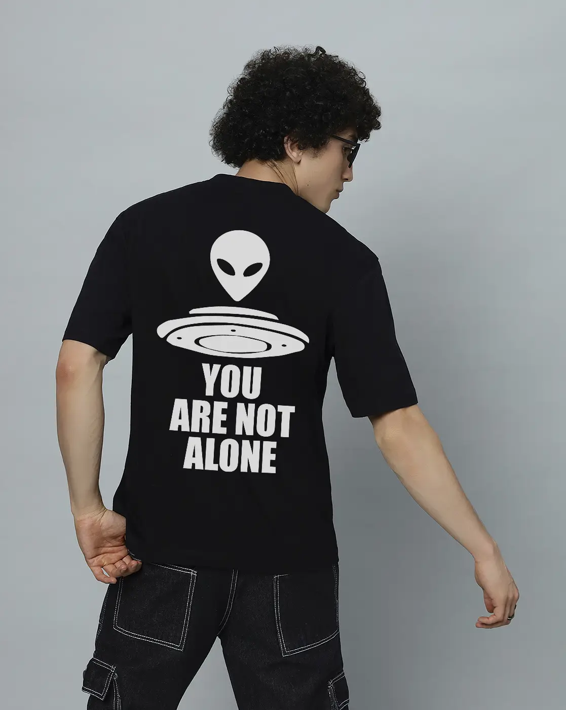 Not Alone Men’s Black T-Shirt