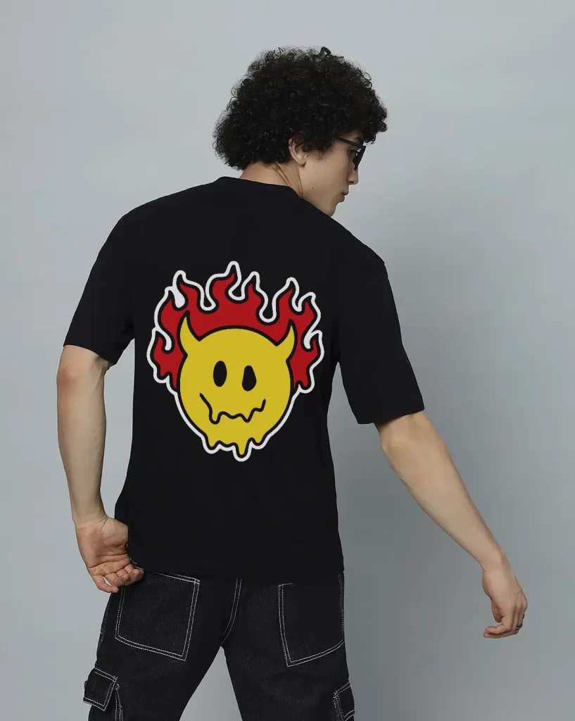 Evil Smiley Black Men’s T-Shirts