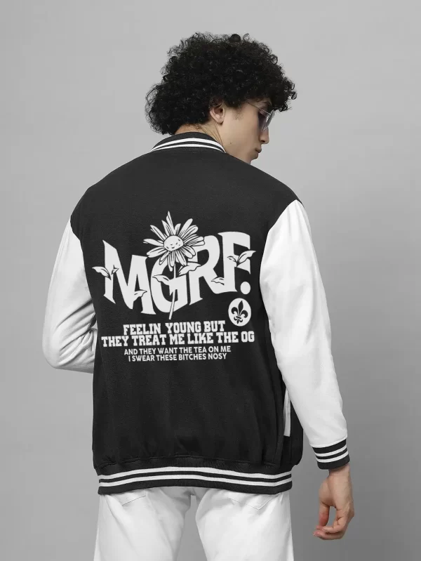 MGRF print varsity jacket