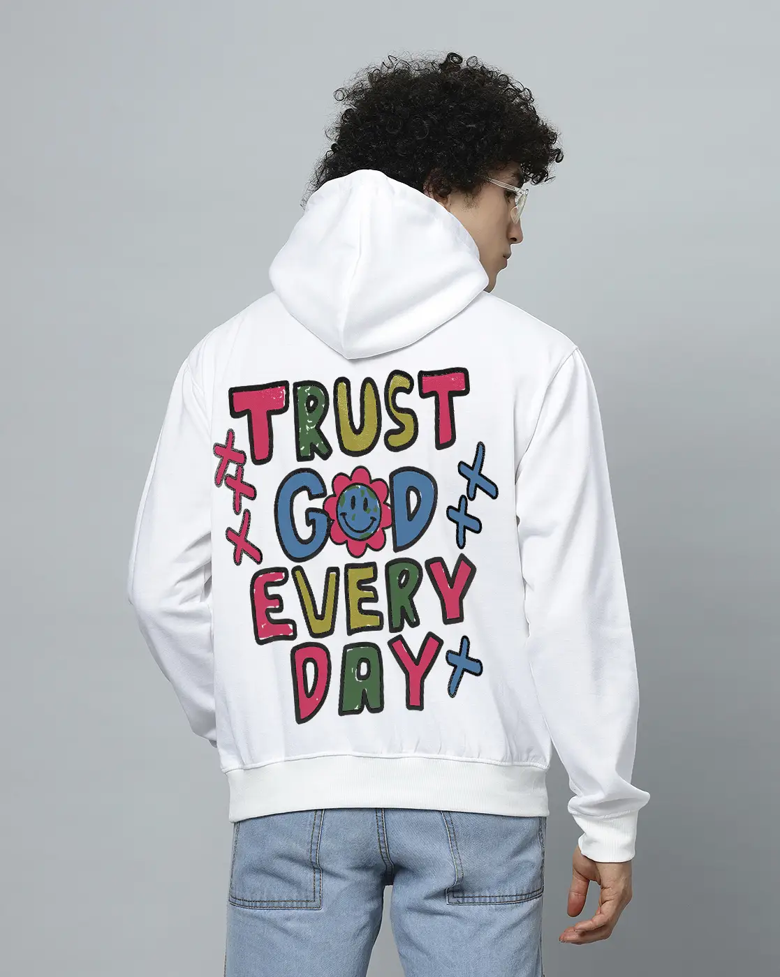 Trust God" Cotton Blend Hoodie