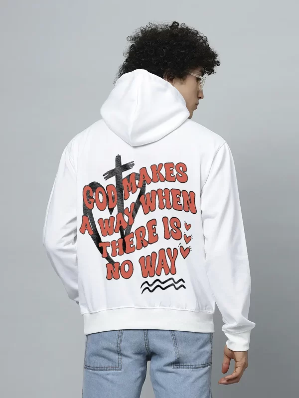 God Will Make a Way Cotton Blend White Hoodie