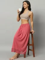 Rose Colour Petticoat For Women