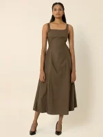 Dark Brown Color Dress for Women