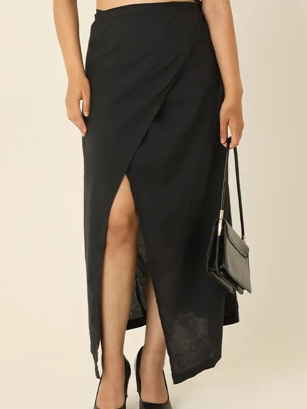 black color skirt for women