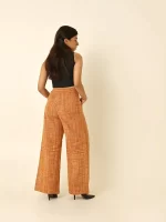 orange color trousers for women