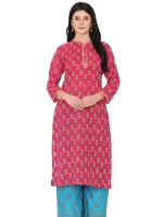 Floret Majenta Pink Kurta