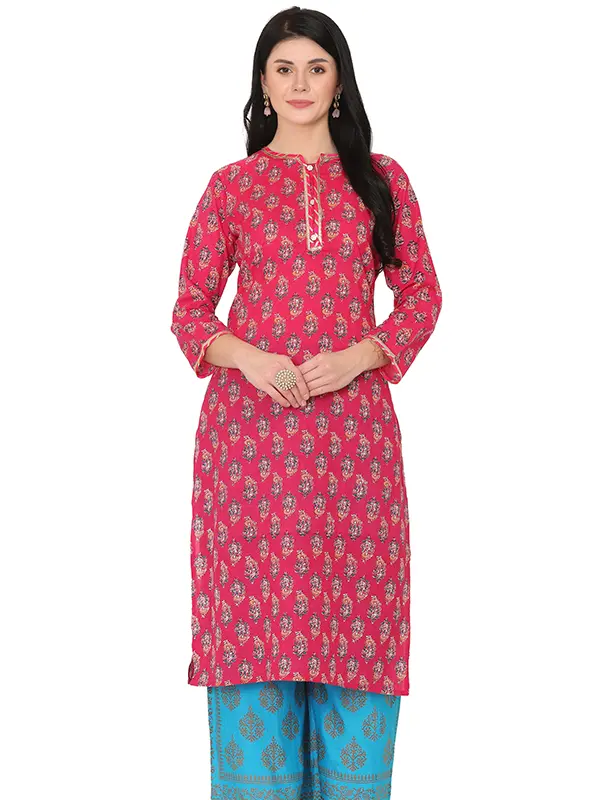 Floret Majenta Pink Kurta