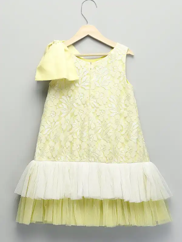 Lime Yellow Lace Dress