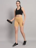 Skin Colour Cycling Shorts For Women