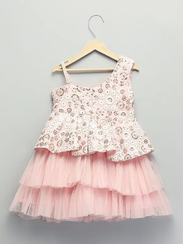 Pink Embroidery Dress