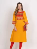 Elegance Mustard A-line Kurta