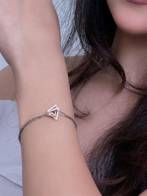 Silver 3 Triangle Bracelet