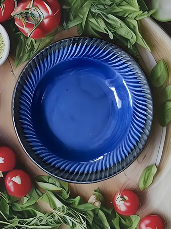 Deep Blue pasta plate, perfect for pasta days