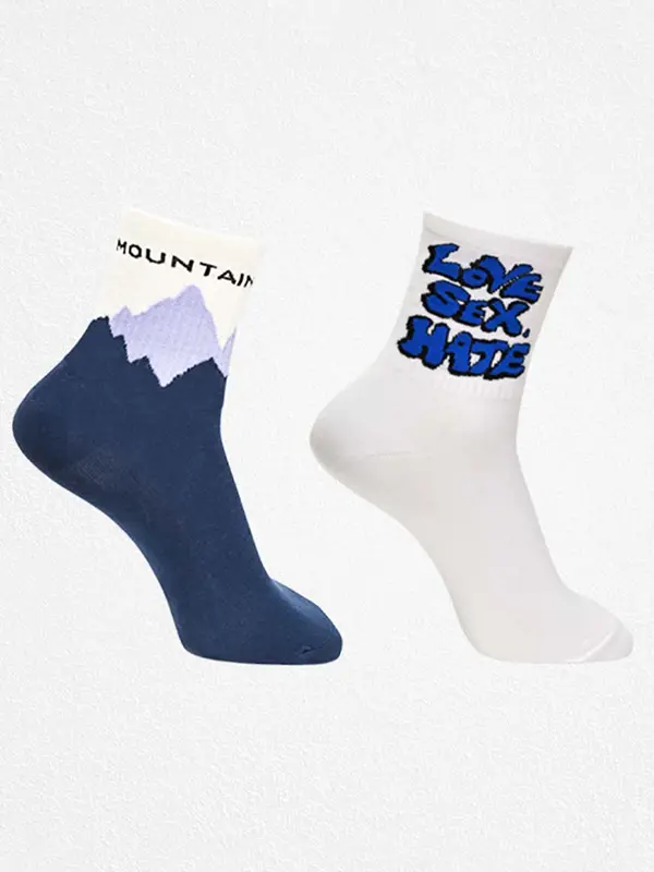 printed socks pack of two