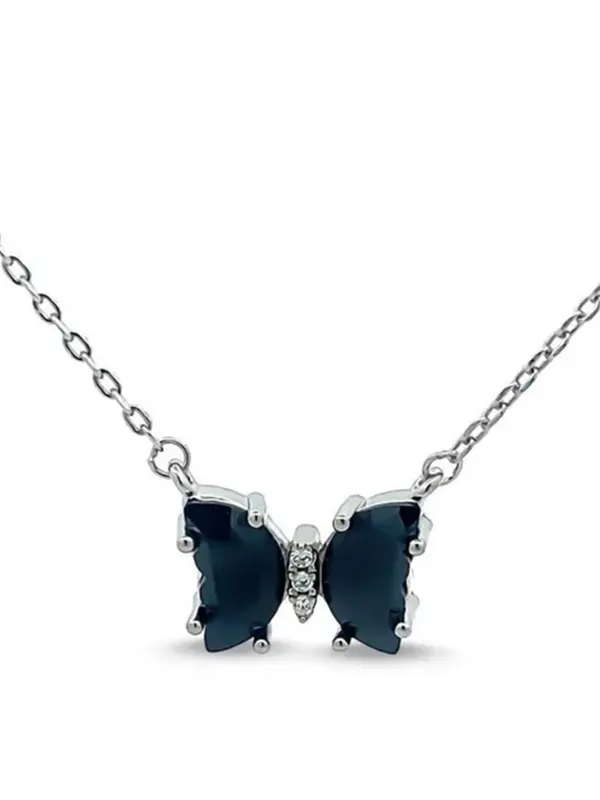 Black Mini Butterfly Pendant