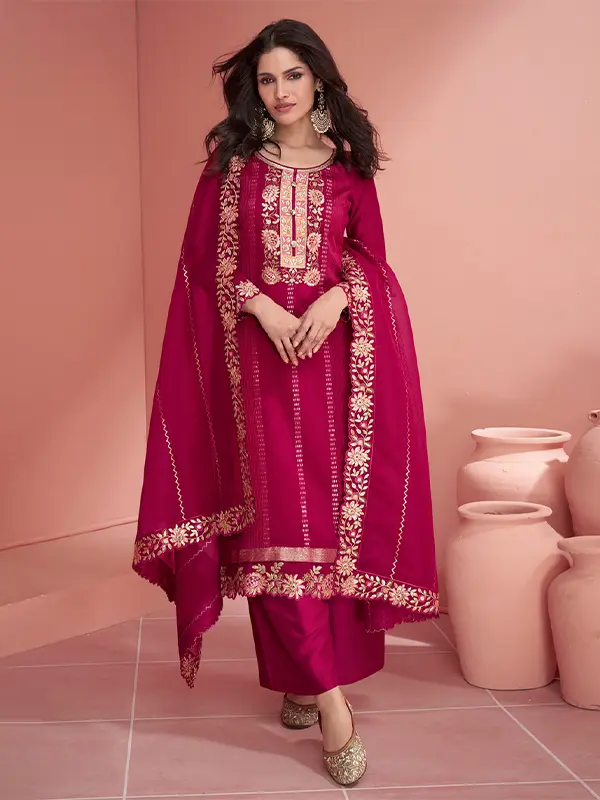 maroon color salwar suit for women