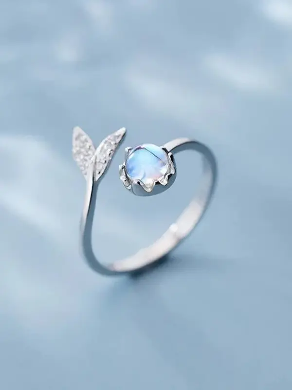 Dolphin Moonstone Ring