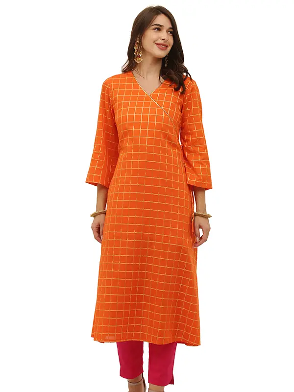 Desire A Line Orange Kurta