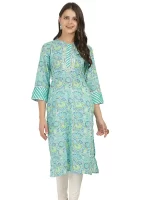 Floret Turquoise Kurta