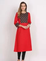 Elegance Red A-line Kurta