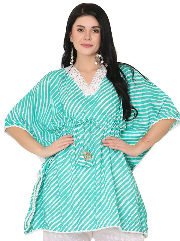 Roh Sea Green Short Kaftan