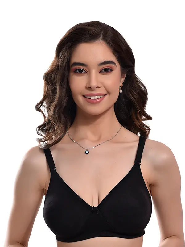 black color lightly padded bra