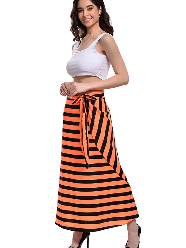 Wrapskirt Orange Colour Strap For Women