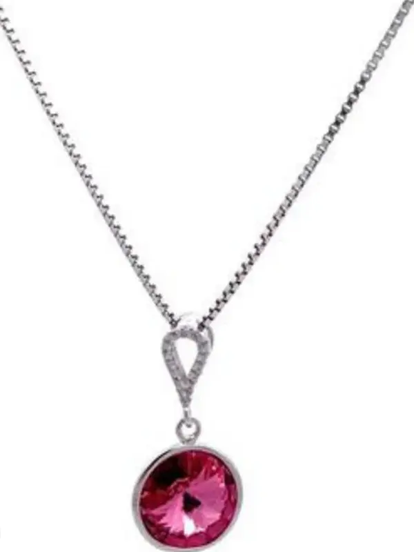 Pink Solitaire Pendant