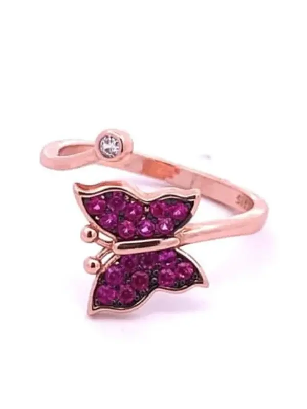 Purple Butterfly Ring