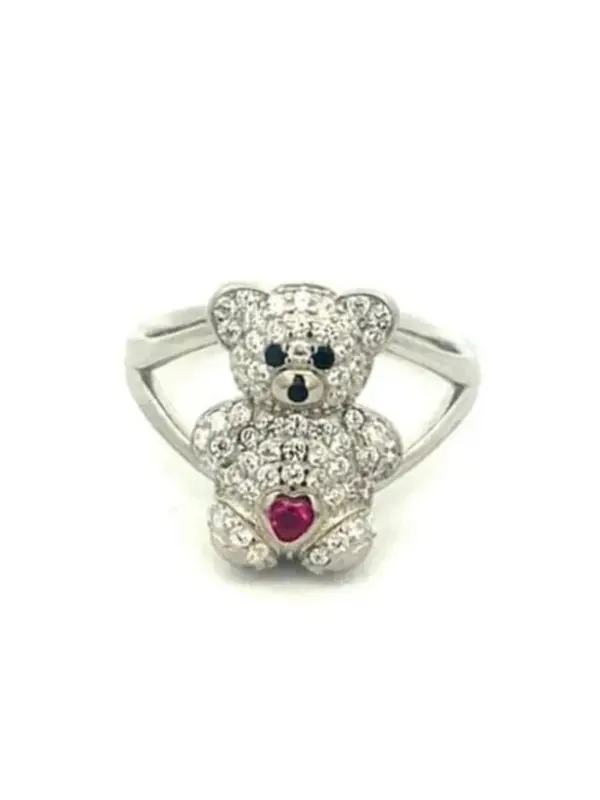 Silver Bear Ring