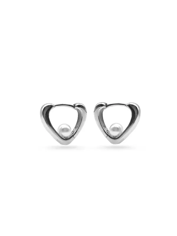 Silver Triangle Earrings