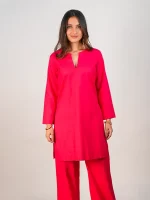 Chic Red Kurta Set