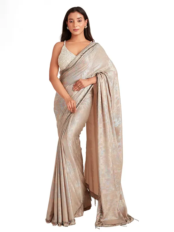 Two Tone Crystal Saree