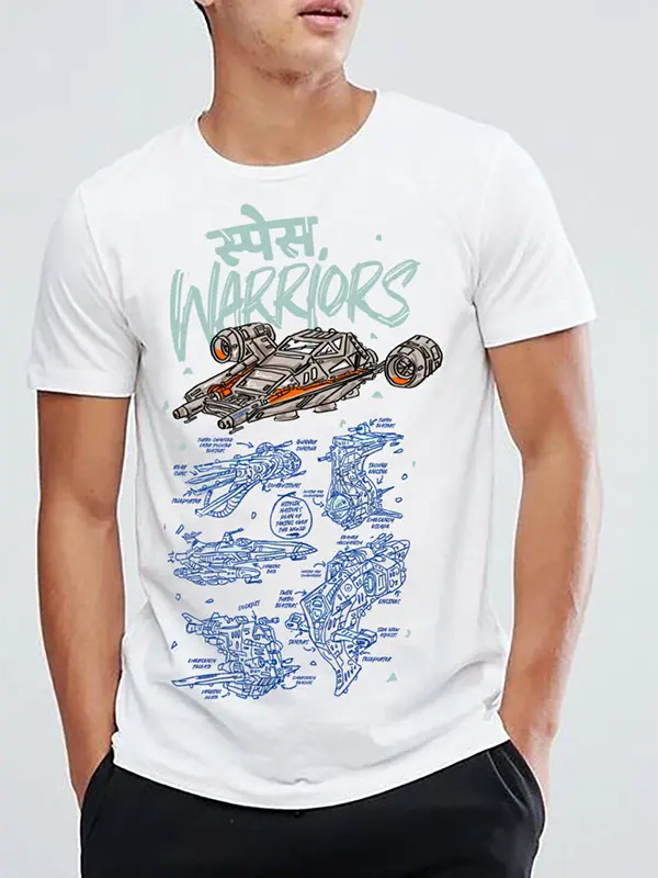 Space Warriors White T-shirt For Men